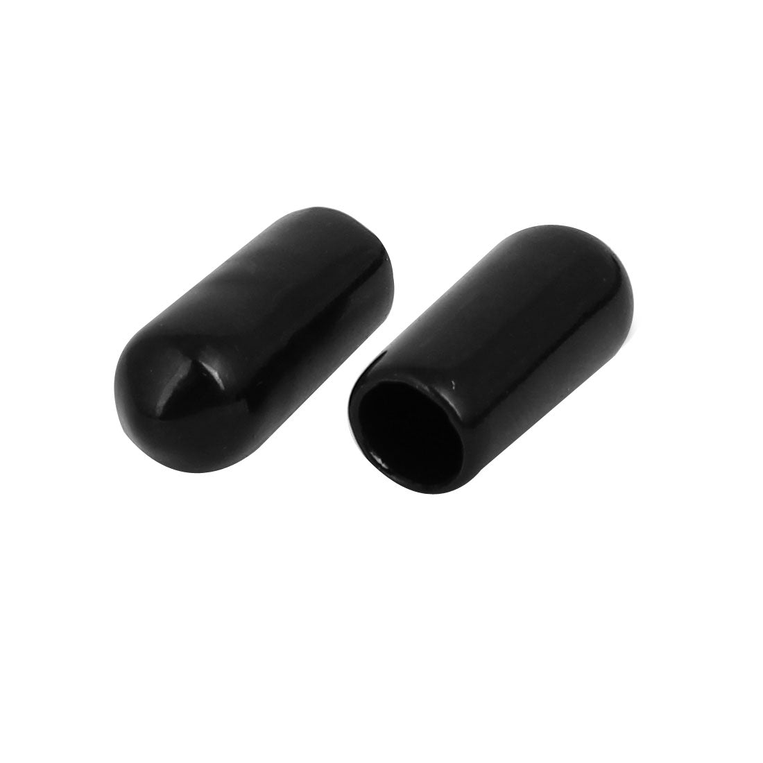 uxcell Uxcell 5.5mm Inner Dia Rubber Hose End Cap Screw Thread Protector Cover Black 100pcs