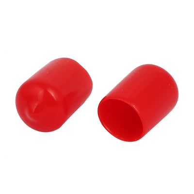 Harfington Uxcell 13.5mm Inner Dia Rubber Insulated End Cap Screw Thread Protector Cover Red 100pcs