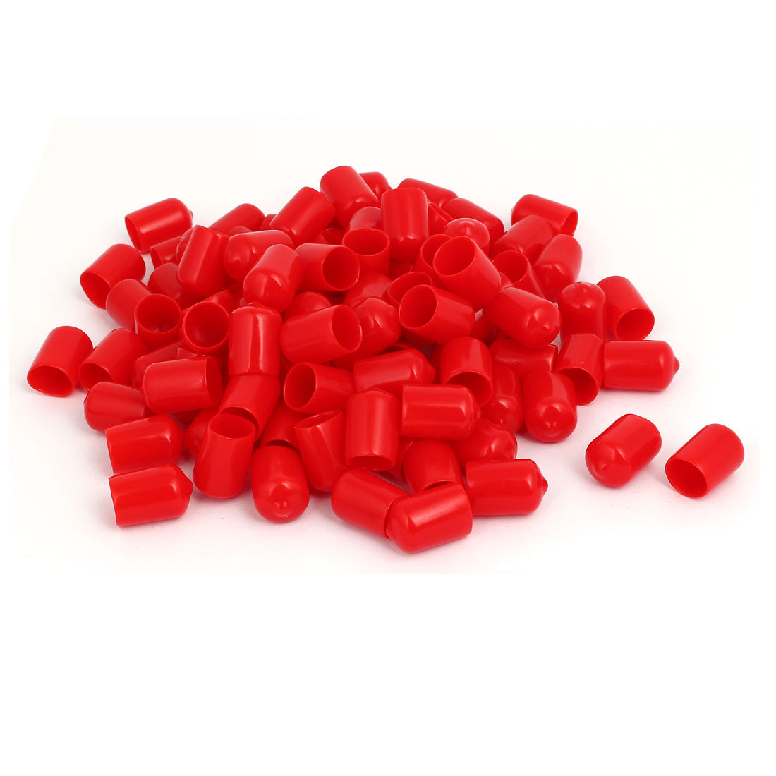uxcell Uxcell 13.5mm Inner Dia Rubber Insulated End Cap Screw Thread Protector Cover Red 100pcs