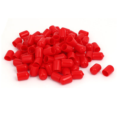 uxcell Uxcell 13.5mm Inner Dia Rubber Insulated End Cap Screw Thread Protector Cover Red 100pcs