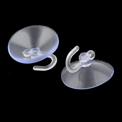 Harfington Uxcell Bathroom Rubber Coat Cloth Towels Caps Holder Wall Hanging Suction Cup Hook 50mm Dia 22pcs