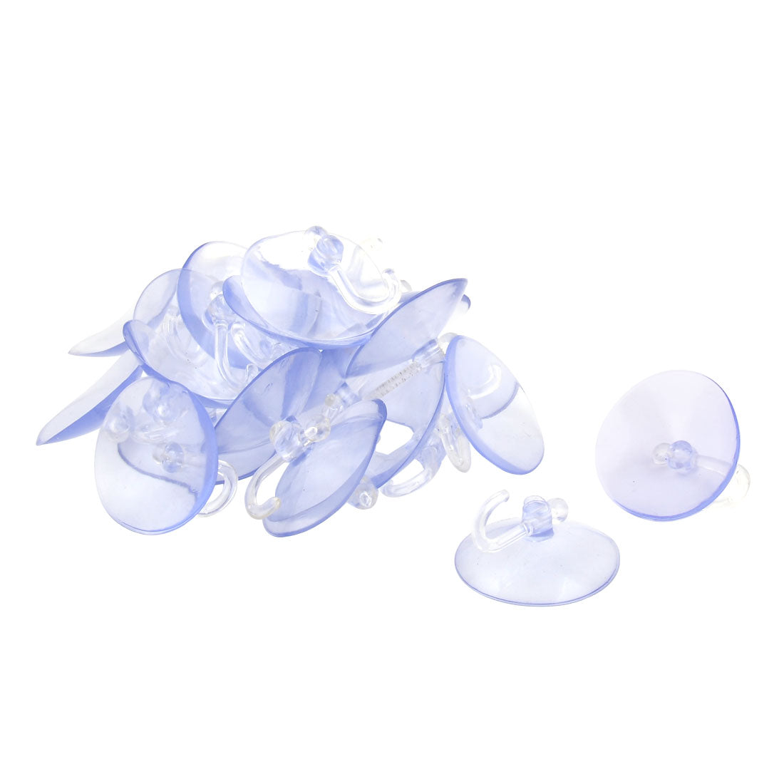 uxcell Uxcell Bathroom Rubber Coat Cloth Towels Caps Holder Wall Hanging Suction Cup Hook 50mm Dia 22pcs