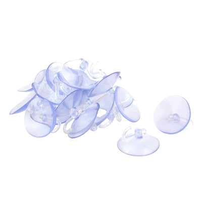 uxcell Uxcell Bathroom Rubber Coat Cloth Towels Caps Holder Wall Hanging Suction Cup Hook 50mm Dia 22pcs