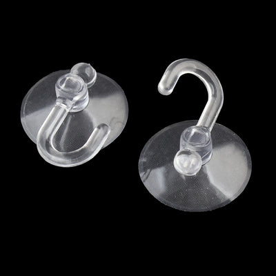 Harfington Uxcell Bathroom Rubber Coat Cloth Towels Caps Holder Wall Hanging Suction Cup Hook 25mm Dia 22pcs