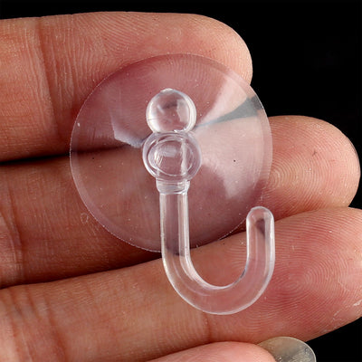 Harfington Uxcell Bathroom Rubber Coat Cloth Towels Caps Holder Wall Hanging Suction Cup Hook 25mm Dia 22pcs