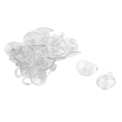 uxcell Uxcell Bathroom Rubber Coat Cloth Towels Caps Holder Wall Hanging Suction Cup Hook 25mm Dia 22pcs