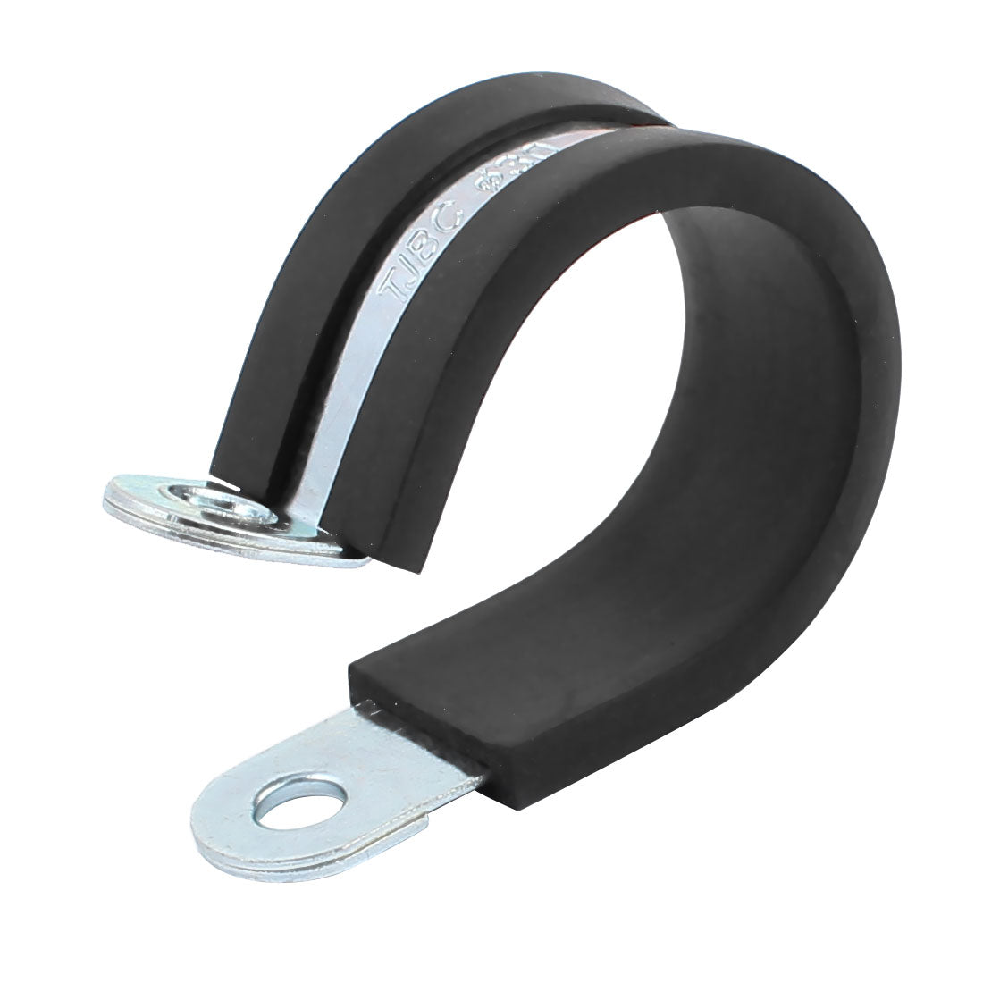 uxcell Uxcell 30mm Diameter Rubber Lined R Shaped Zinc Plated Hose Pipe Clips Clamp Cable