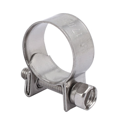 uxcell Uxcell 15mm-17mm 304 Stainless Steel Screw Mounted Adjustable Pipe Hose Clamp