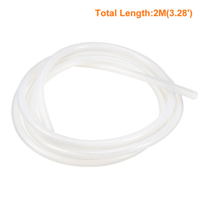 Harfington Silicone Tube 2 M Flexible Silicone Rubber Tubing Water Air Hose Pipe for Pump Transfer
