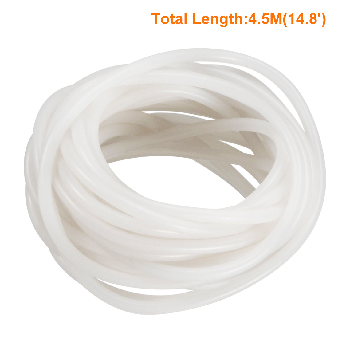 uxcell Uxcell Silicone Tube 8mm ID X 12mm OD 14.8' Flexible Silicone Rubber Tubing Water Air Hose Pipe Translucent for Pump Transfer