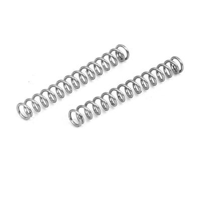 Harfington Uxcell 0.3mmx2mmx15mm 304 Stainless Steel Compression Springs Silver Tone 10pcs