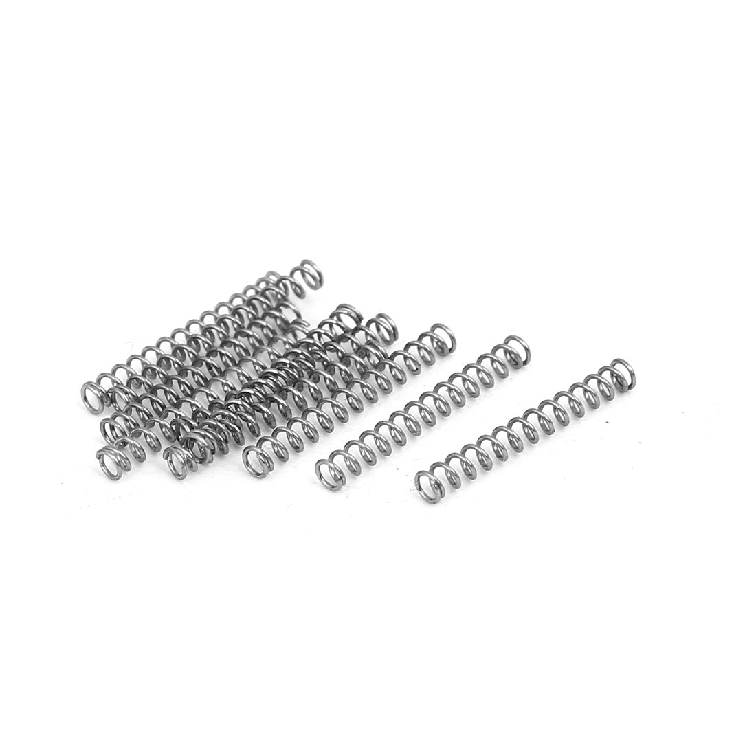 uxcell Uxcell 0.3mmx2mmx15mm 304 Stainless Steel Compression Springs Silver Tone 10pcs