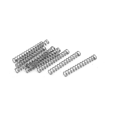uxcell Uxcell 0.3mmx2mmx15mm 304 Stainless Steel Compression Springs Silver Tone 10pcs