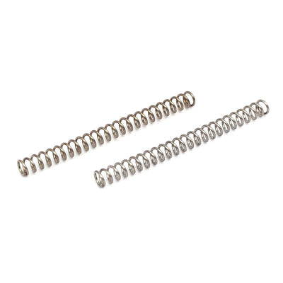 Harfington 0,3 mm x 2 mm x 25 mm Druckfedern aus Edelstahl 304, silberfarben, 10 Stück