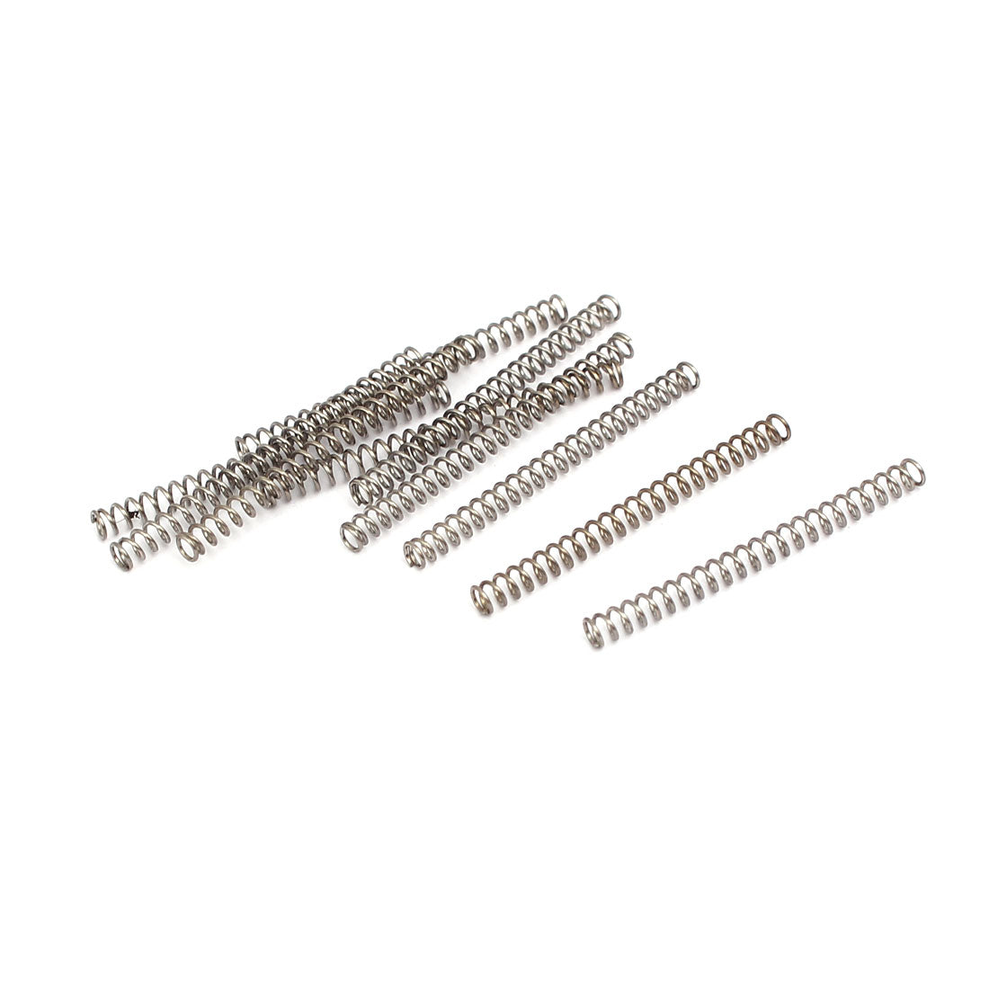 Harfington 0,3 mm x 2 mm x 25 mm Druckfedern aus Edelstahl 304, silberfarben, 10 Stück