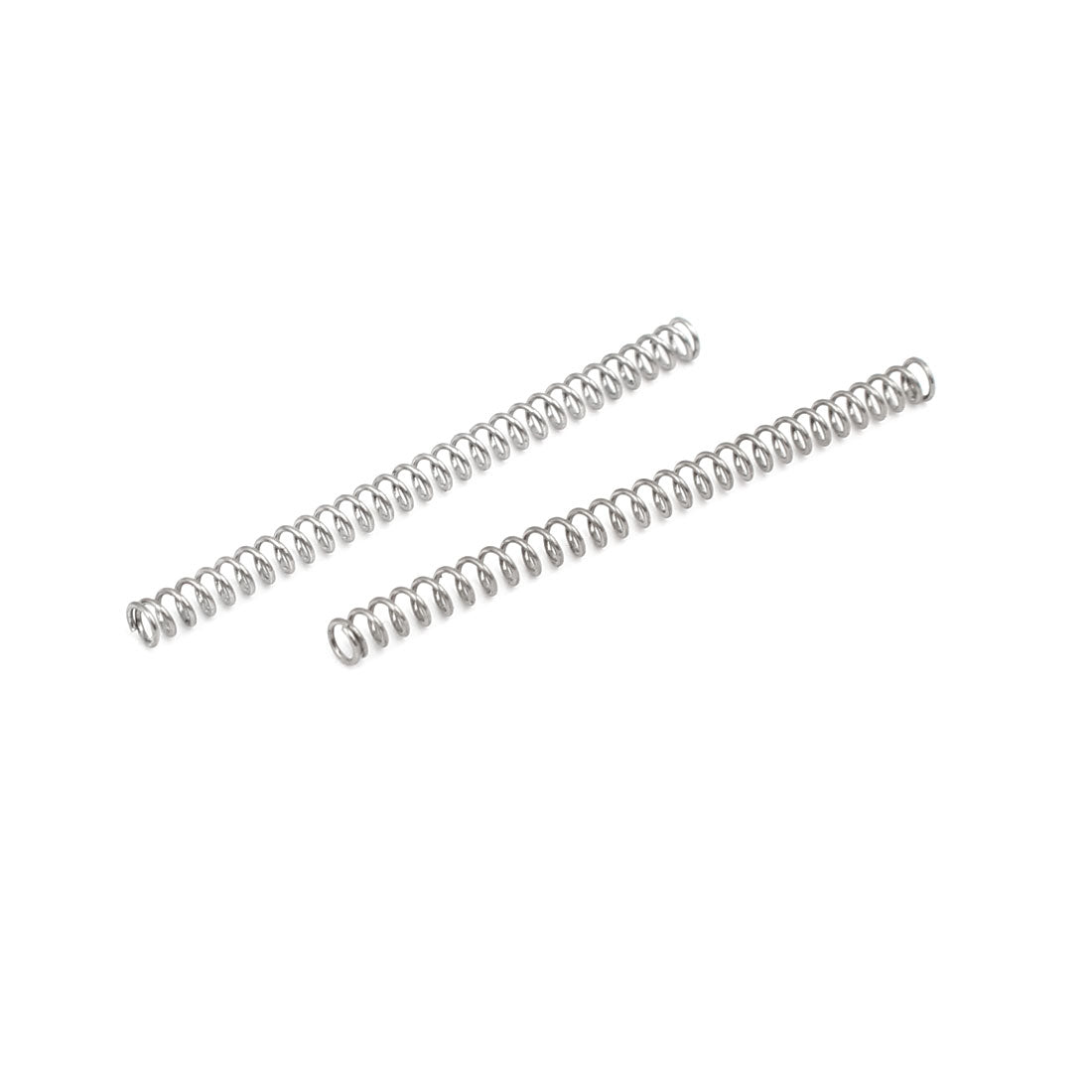 Harfington 0.3mmx2mmx30mm 304 Stainless Steel Compression Springs Silver Tone 10pcs