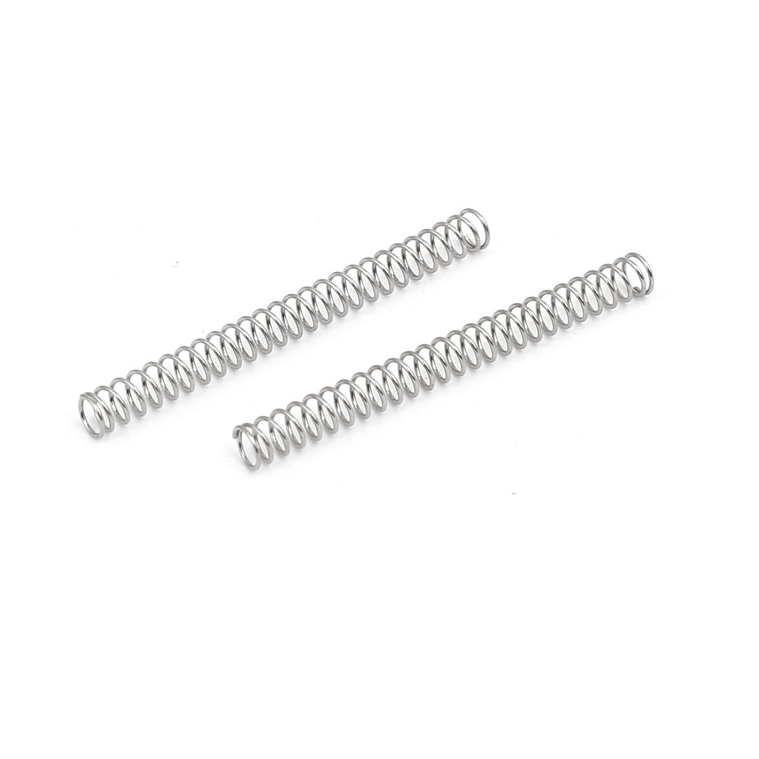 Harfington 0.3mmx3mmx30mm 304 Stainless Steel Compression Springs Silver Tone 10pcs