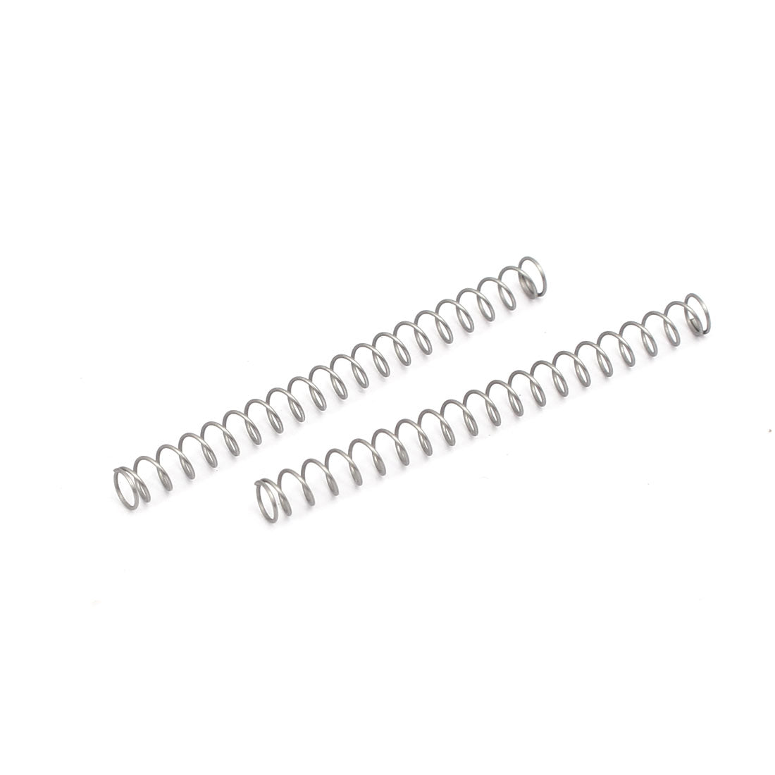 Harfington 0.3mmx3mmx35mm 304 Stainless Steel Compression Springs Silver Tone 10pcs