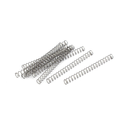 Harfington 0.3mmx3mmx35mm 304 Stainless Steel Compression Springs Silver Tone 10pcs
