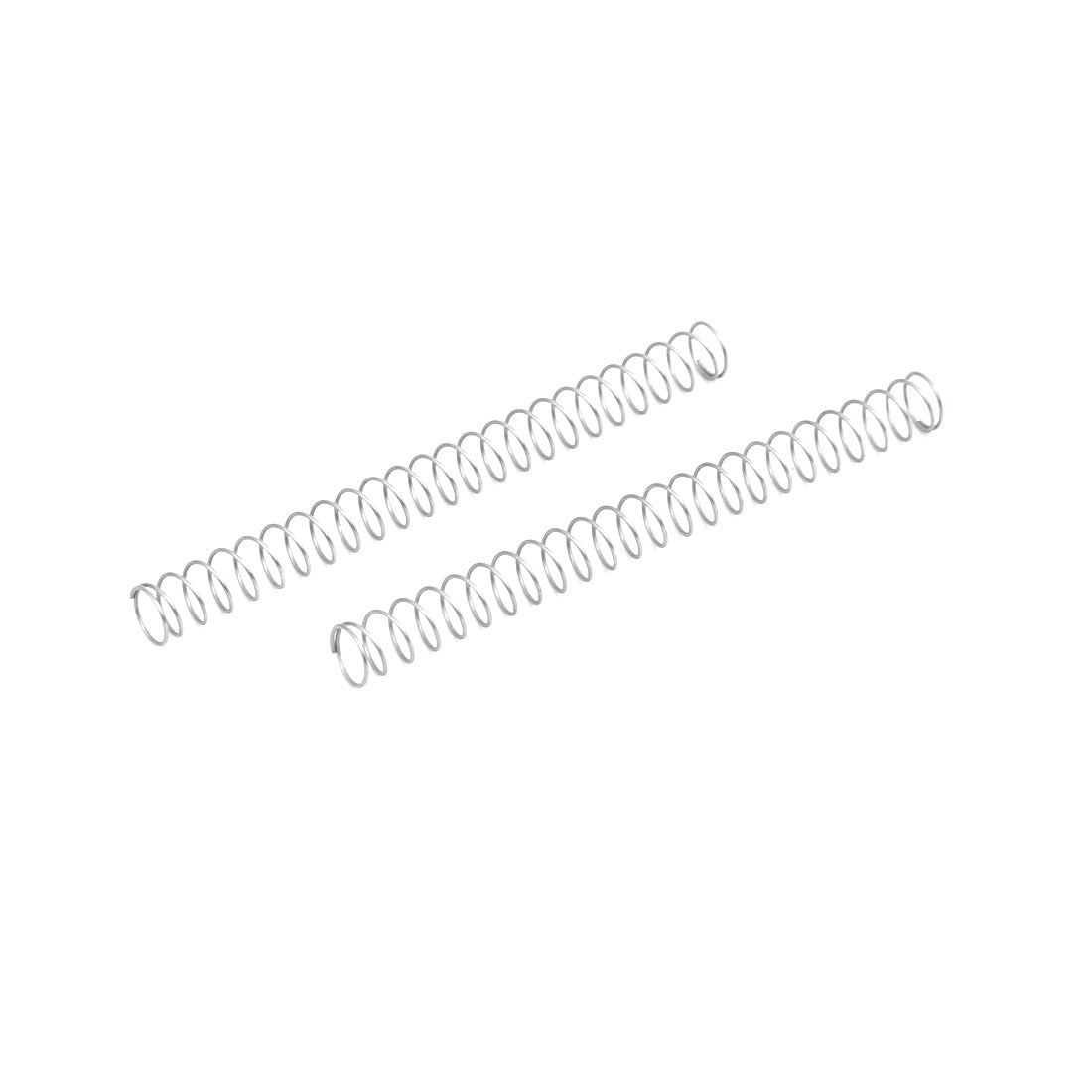 Harfington 0.3mmx4mmx45mm 304 Stainless Steel Compression Springs Silver Tone 10pcs