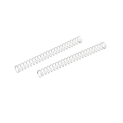 Harfington 0.3mmx4mmx45mm 304 Stainless Steel Compression Springs Silver Tone 10pcs
