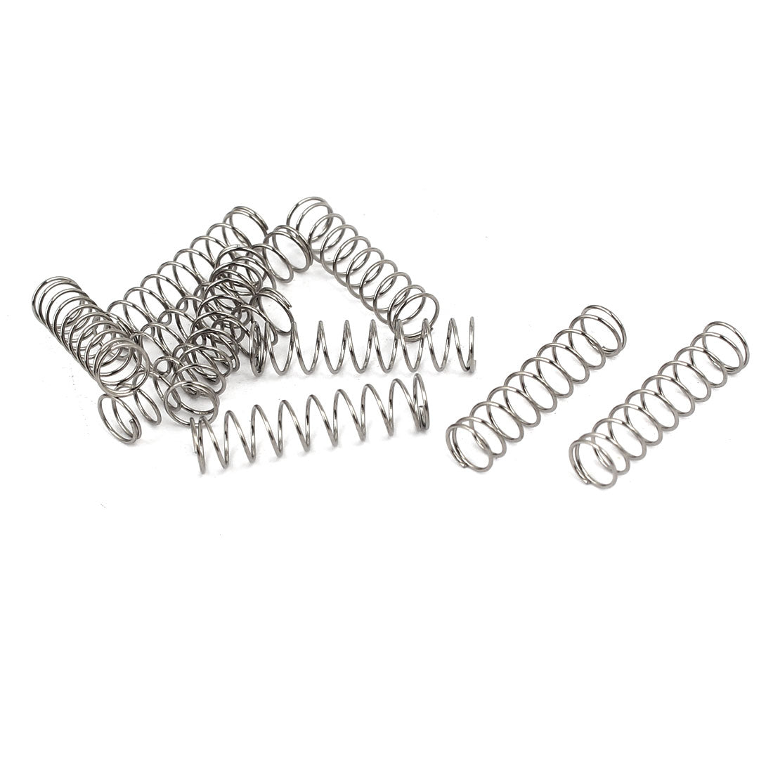 Harfington 0.4mmx5mmx25mm 304 Stainless Steel Compression Springs 10pcs