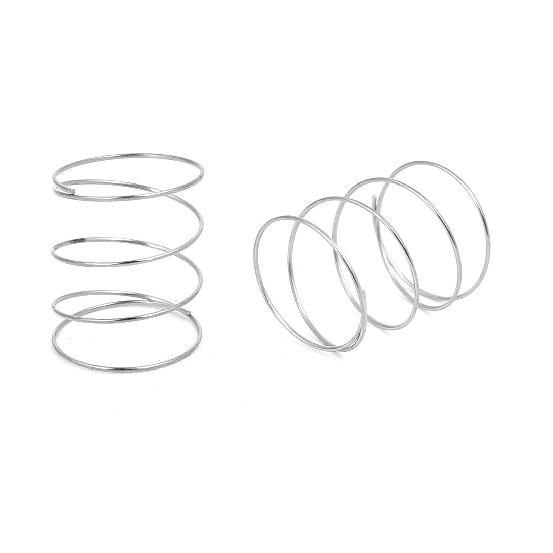 Harfington 0.4mmx12mmx15mm 304 Stainless Steel Compression Springs Silver Tone 10pcs