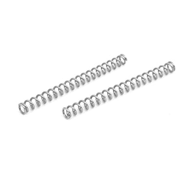 Harfington 0.5mmx3mmx35mm 304 Stainless Steel Compression Springs 10pcs