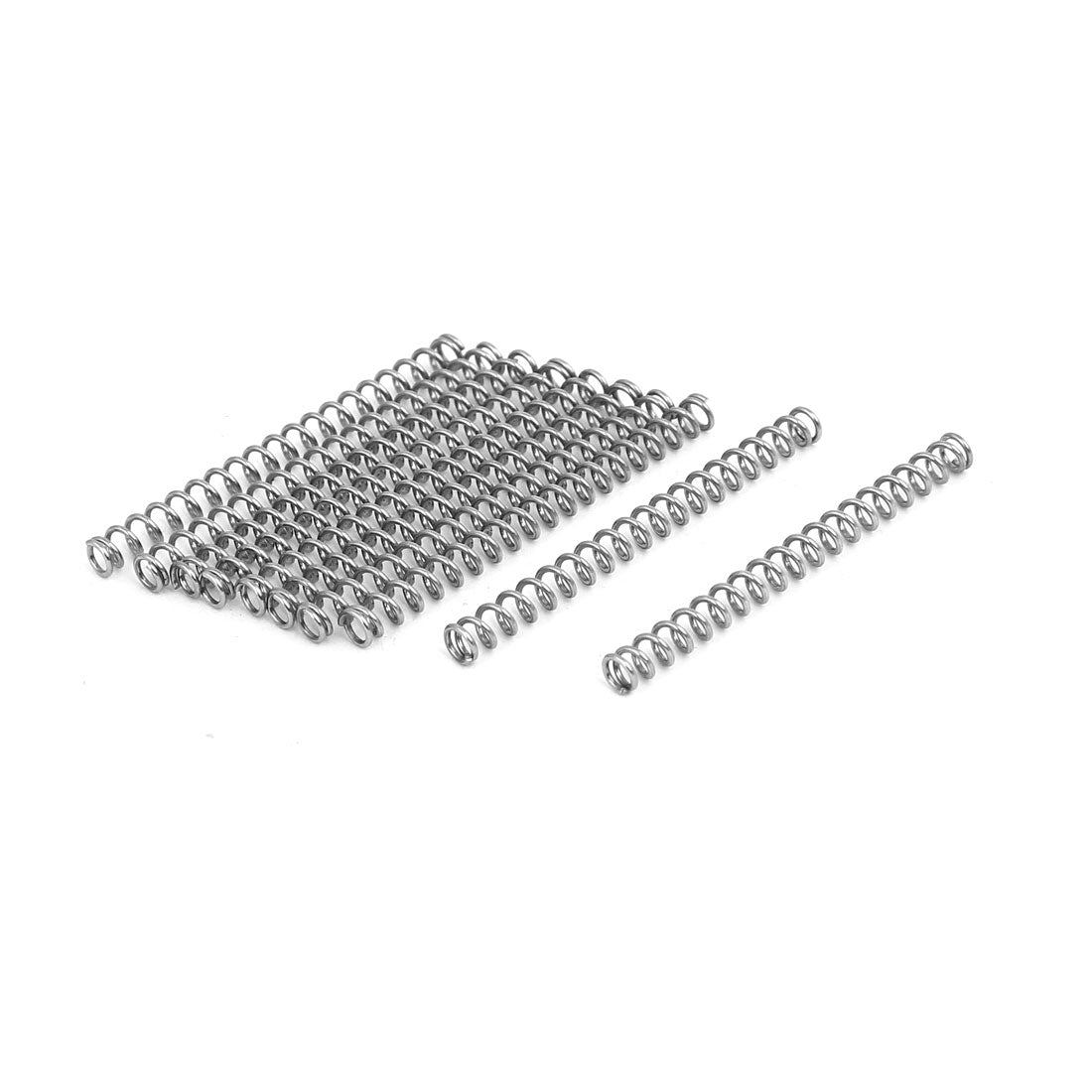 Harfington 0.5mmx3mmx35mm 304 Stainless Steel Compression Springs 10pcs