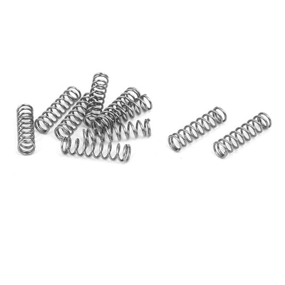 Harfington 0.5mmx4mmx15mm 304 Stainless Steel Compression Springs 10pcs