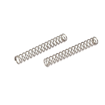 Harfington 0.5mmx4mmx30mm 304 Stainless Steel Compression Springs Silver Tone 10pcs