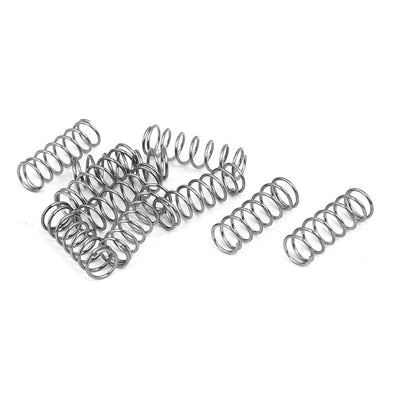 Harfington 0.5mmx5mmx15mm 304 Stainless Steel Compression Springs 10pcs