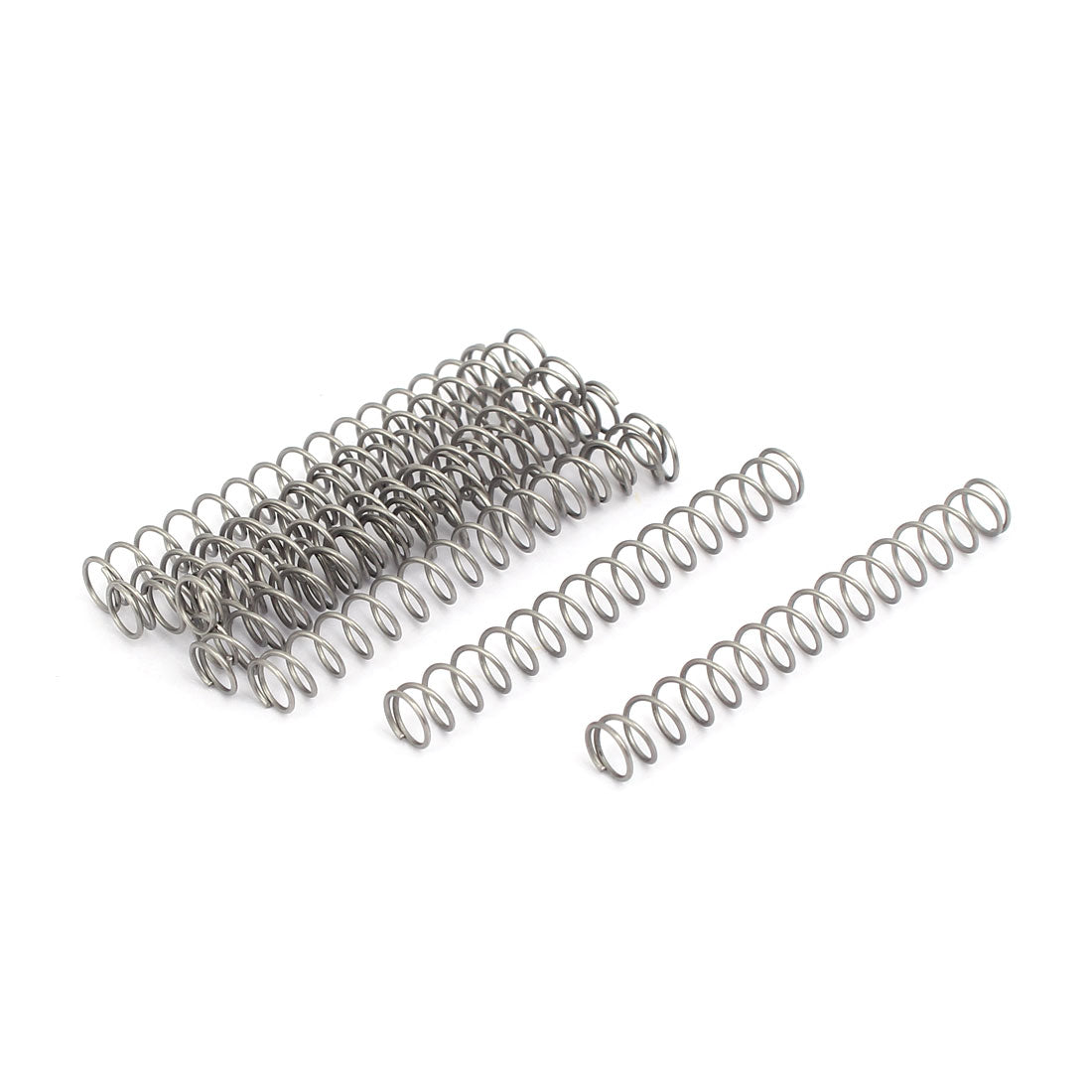 Harfington 0.5mmx5mmx40mm 304 Stainless Steel Compression Springs Silver Tone 10pcs