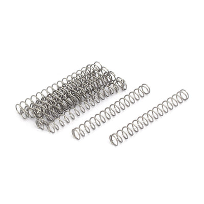 Harfington 0.5mmx5mmx40mm 304 Stainless Steel Compression Springs Silver Tone 10pcs