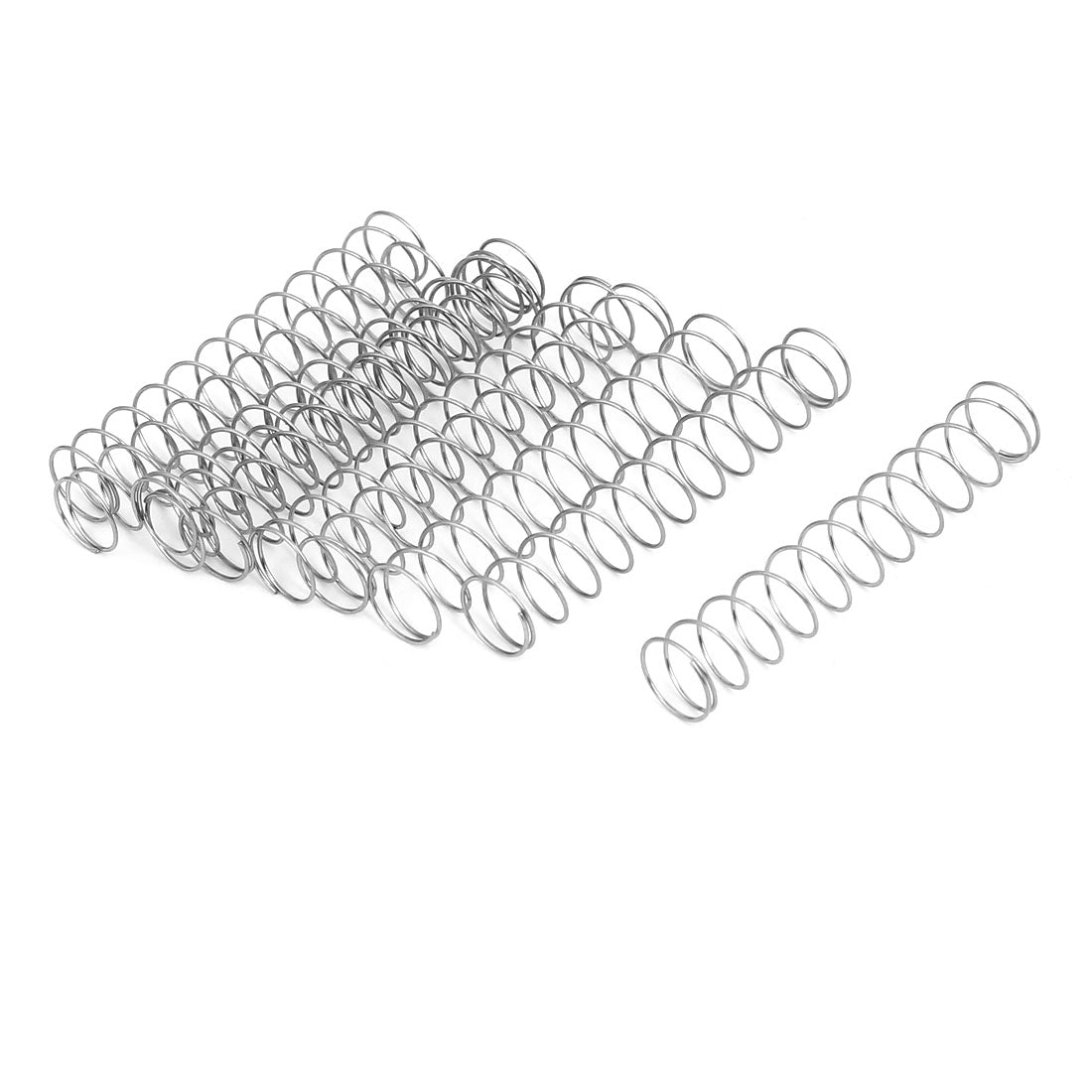 uxcell Uxcell 0.5mmx9mmx50mm 304 Stainless Steel Compression Springs 10pcs