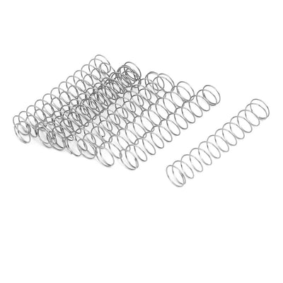 Harfington Uxcell 0.5mmx9mmx50mm 304 Stainless Steel Compression Springs 10pcs