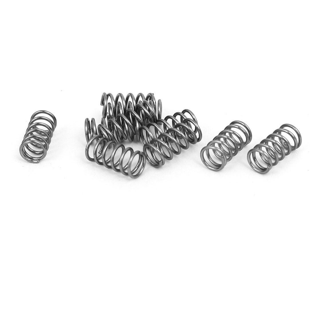 Harfington 0.6mmx5mmx10mm 304 Stainless Steel Compression Springs 10pcs