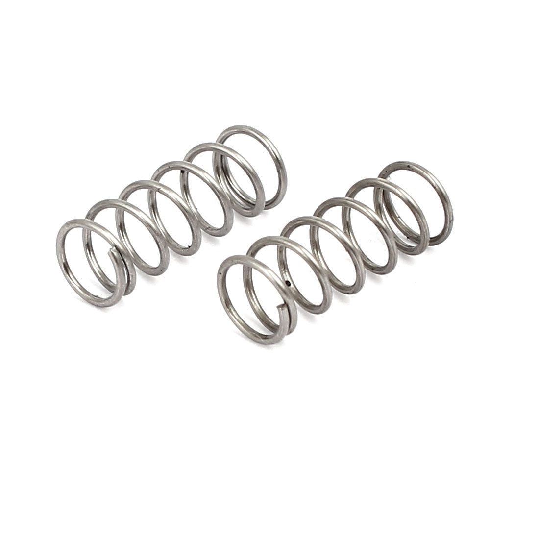 Harfington 0.6mmx6mmx15mm 304 Stainless Steel Compression Springs Silver Tone 10pcs
