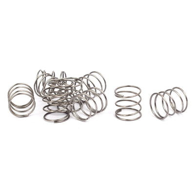 Harfington 0.6mmx10mmx10mm 304 Stainless Steel Compression Springs Silver Tone 10pcs