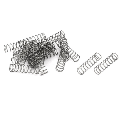 Harfington 0.3mmx4mmx15mm 304 Stainless Steel Compression Springs 20pcs