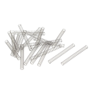 Harfington 0.3mmx4mmx40mm 304 Stainless Steel Compression Springs Silver Tone 20pcs