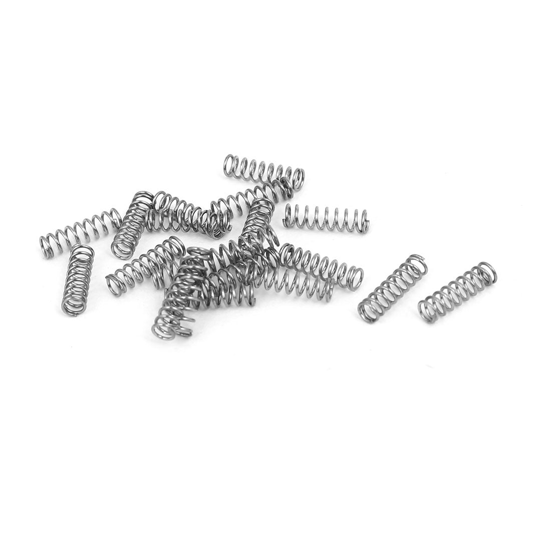 Harfington 0.4mmx3mmx10mm 304 Stainless Steel Compression Springs Silver Tone 20pcs