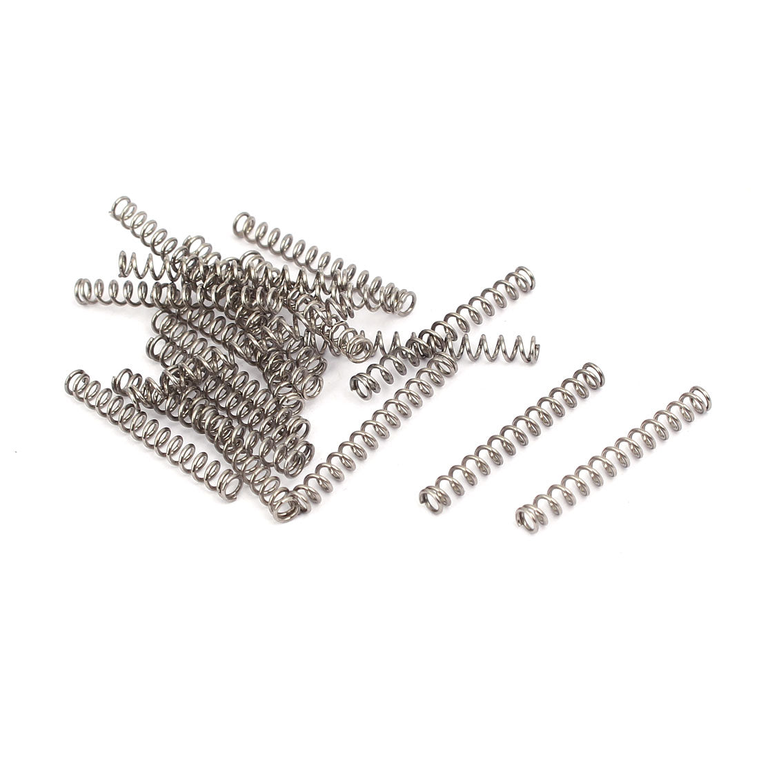 Harfington 0.5mmx3mmx25mm 304 Stainless Steel Compression Springs Silver Tone 20pcs