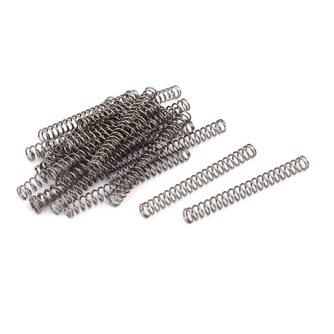 Harfington 0.5mmx4mmx40mm 304 Stainless Steel Compression Springs Silver Tone 20pcs