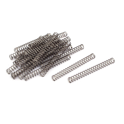 Harfington 0.5mmx4mmx40mm 304 Stainless Steel Compression Springs Silver Tone 20pcs