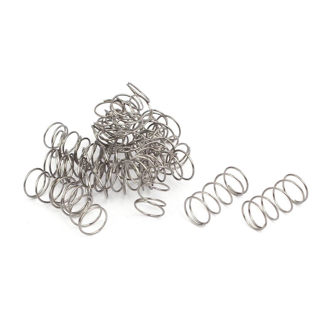 Harfington 0.5mmx8mmx15mm 304 Stainless Steel Compression Springs Silver Tone 20pcs