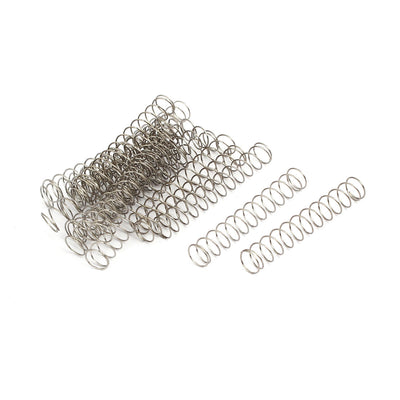 uxcell Uxcell 0.5mmx8mmx50mm 304 Stainless Steel Compression Springs Silver Tone 20pcs