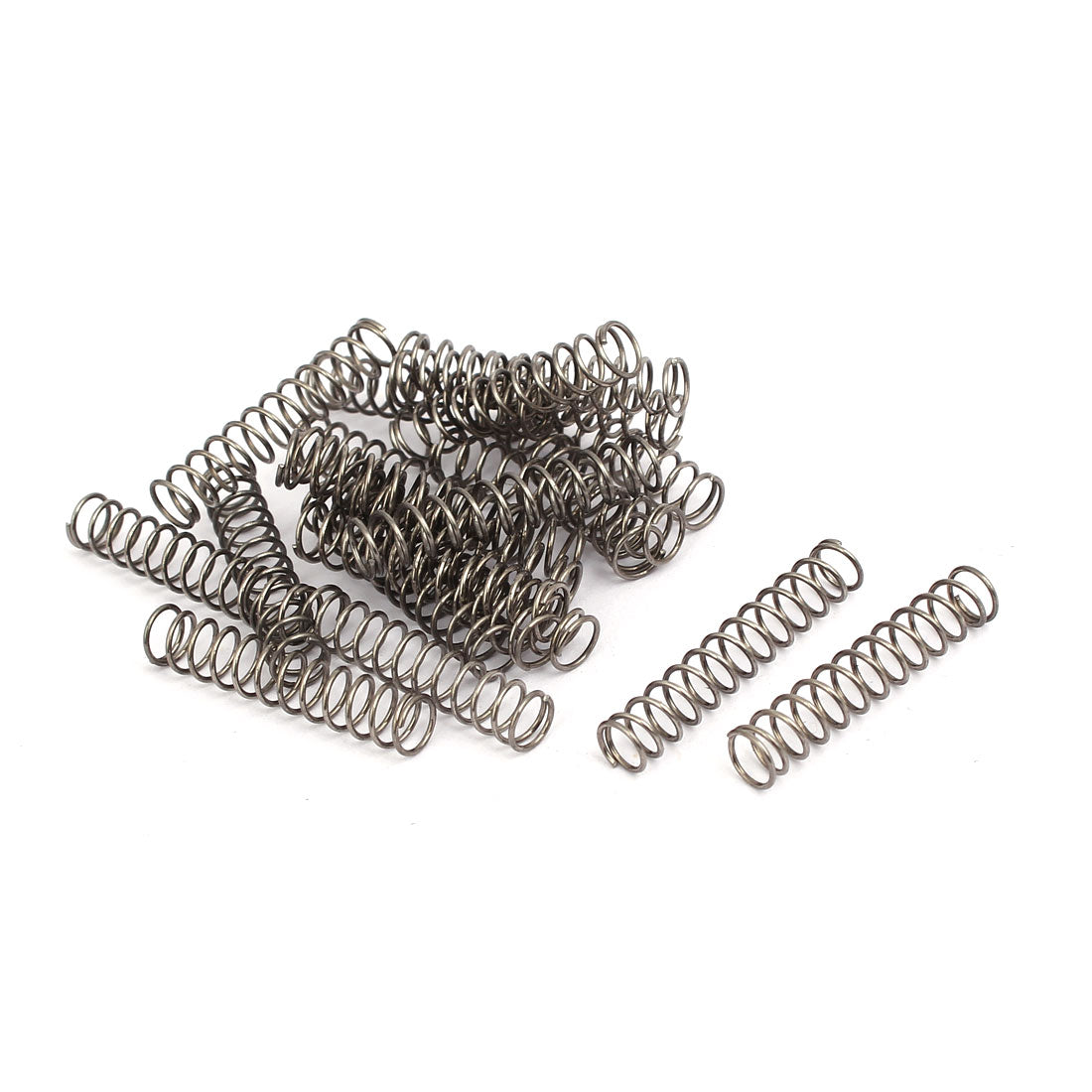 Harfington 0.6mmx6mmx30mm 304 Stainless Steel Compression Springs Silver Tone 20pcs