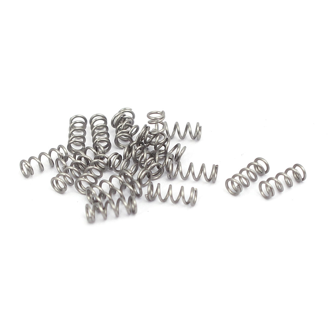 Harfington 0.3mmx2mmx5mm 304 Stainless Steel Compression Springs Silver Tone 20pcs