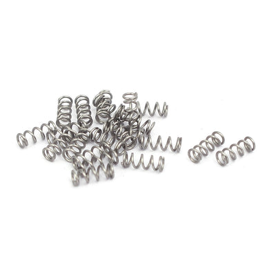 Harfington 0.3mmx2mmx5mm 304 Stainless Steel Compression Springs Silver Tone 20pcs